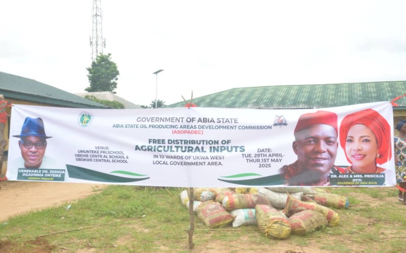 FREE DISTRIBUTION OF AGRICULTURAL INPUTS BY ASOPADEC